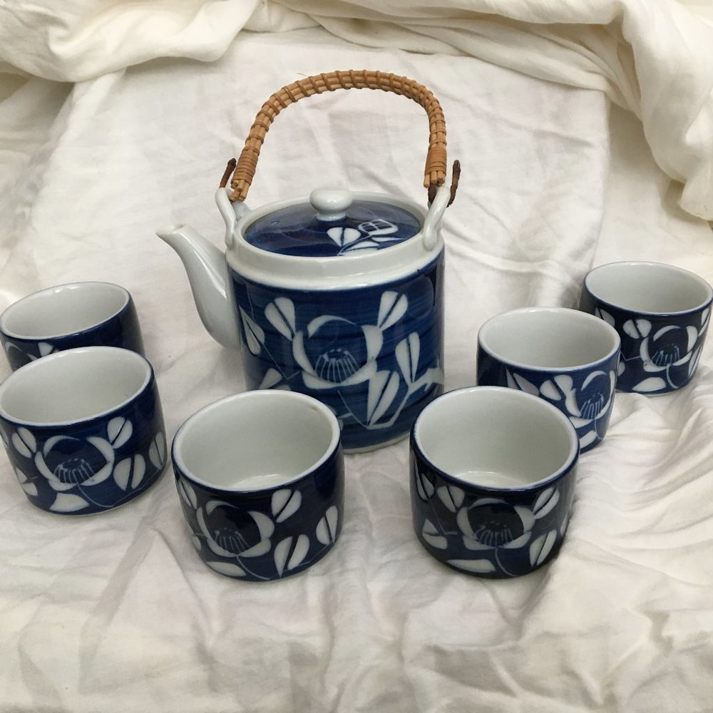 VTG Blue and White Tea Set by MCI